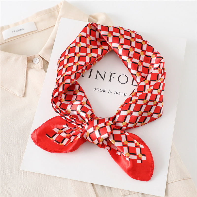 Women's New Small Square Retro Cashew Professional Scarf Women's New Small Square Retro Cashew Professional Scarf